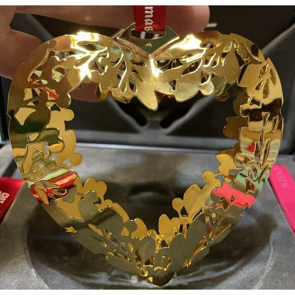 Georg Jensen 2015 Heart Unites With Mistletoe Christmas Ornament Box Denmark - Picture 3 of 5